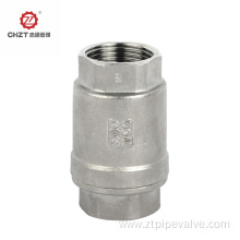 Vertical check valve one way valve